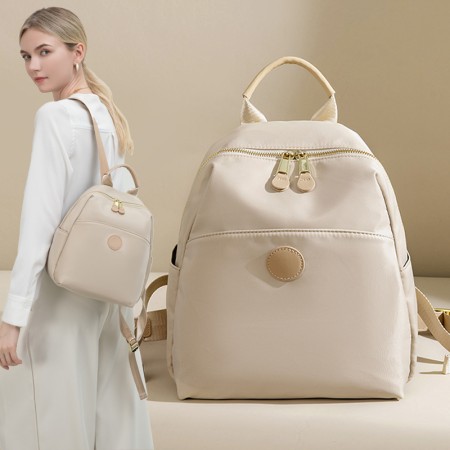 2025 New Hot Women's Backpacks Designer Soft Nylon Bag (White)